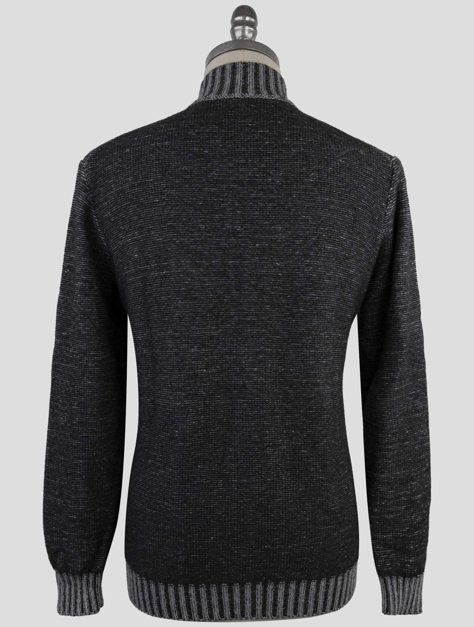 Kiton Gray Cashmere Sweater Full Zip