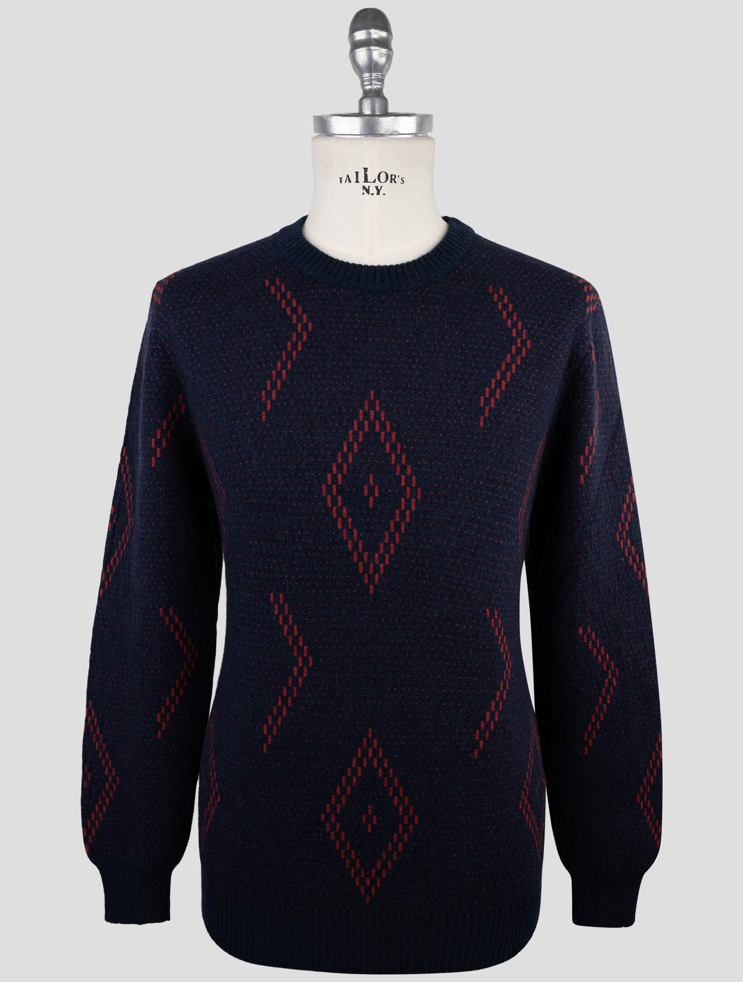 Kiton Blue Cashmere Sweater Crewneck