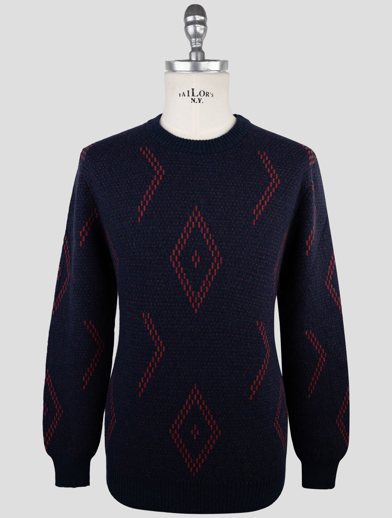 Kiton Blue Cashmere Sweater Crewneck