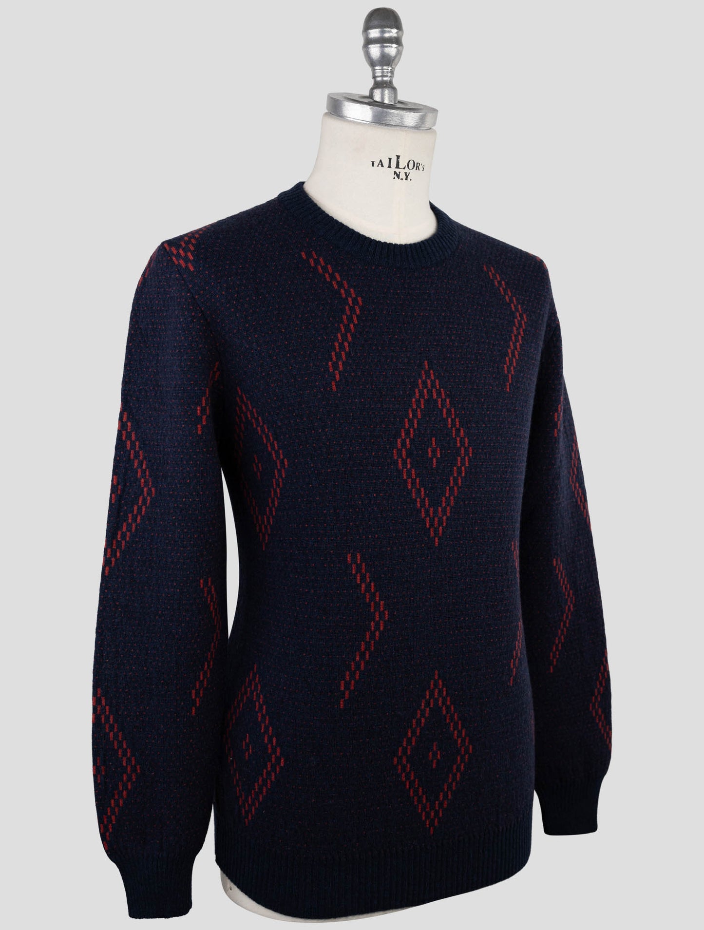 Kiton Blue Cashmere Sweater Crewneck