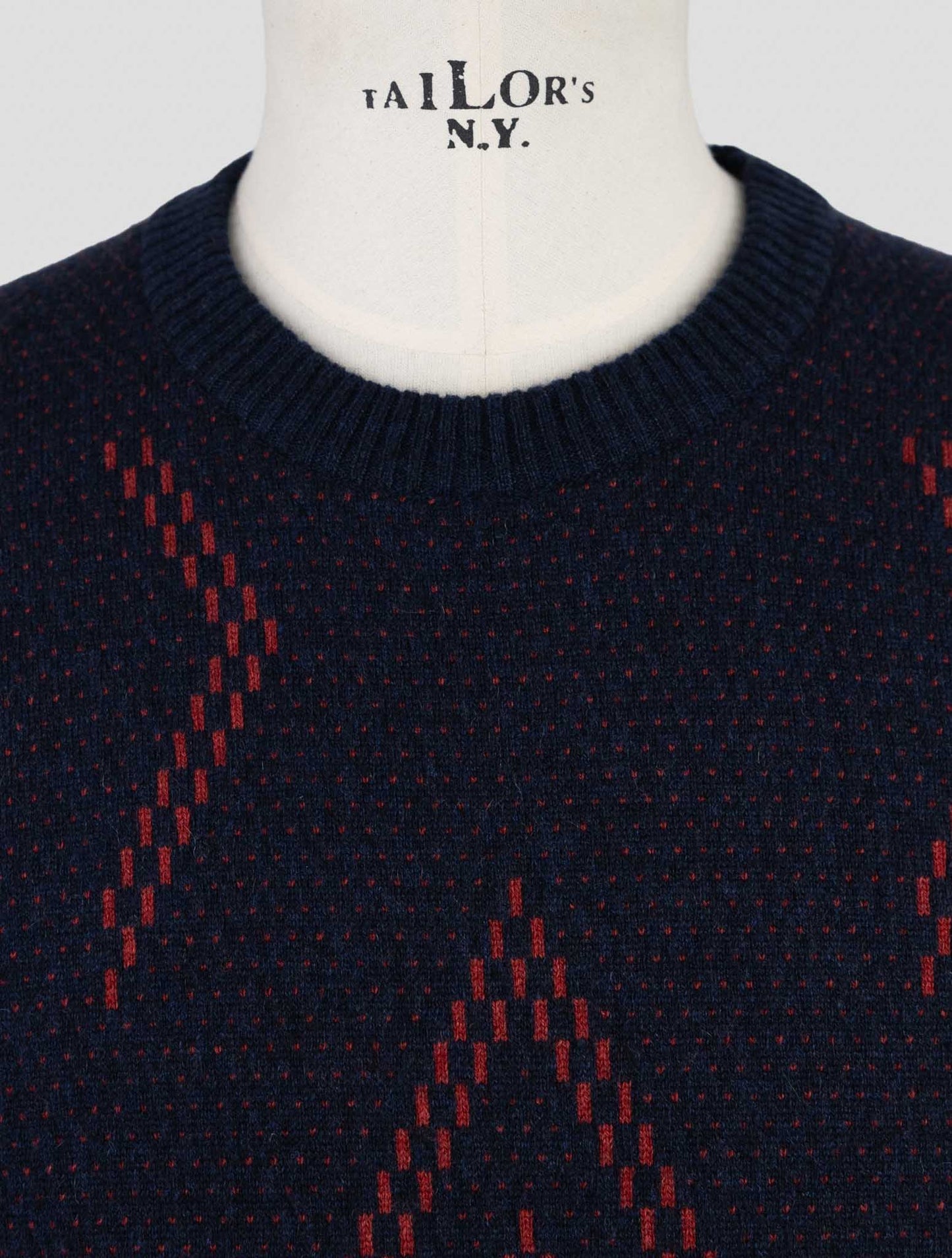 Kiton Blue Cashmere Sweater Crewneck