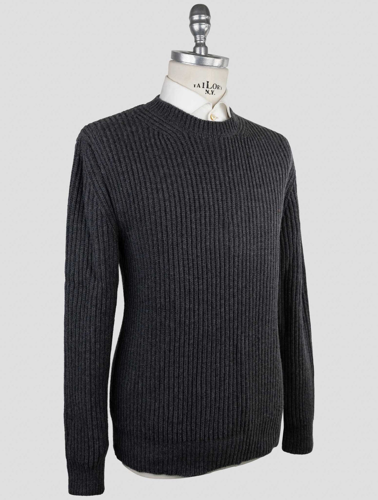 Kiton Gray Cashmere Sweater Crewneck