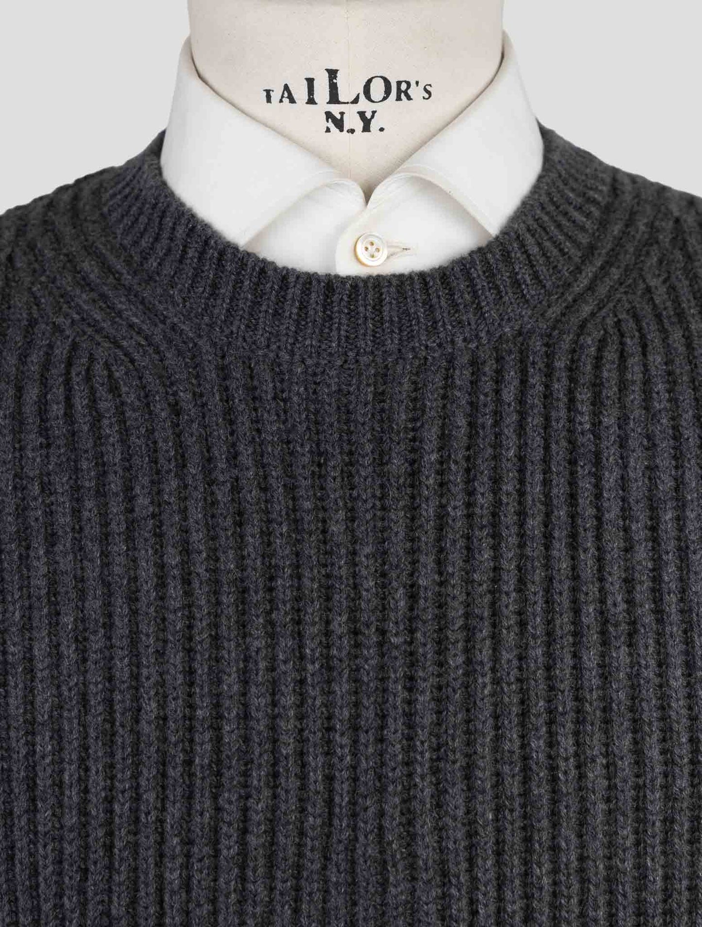 Kiton Gray Cashmere Sweater Crewneck
