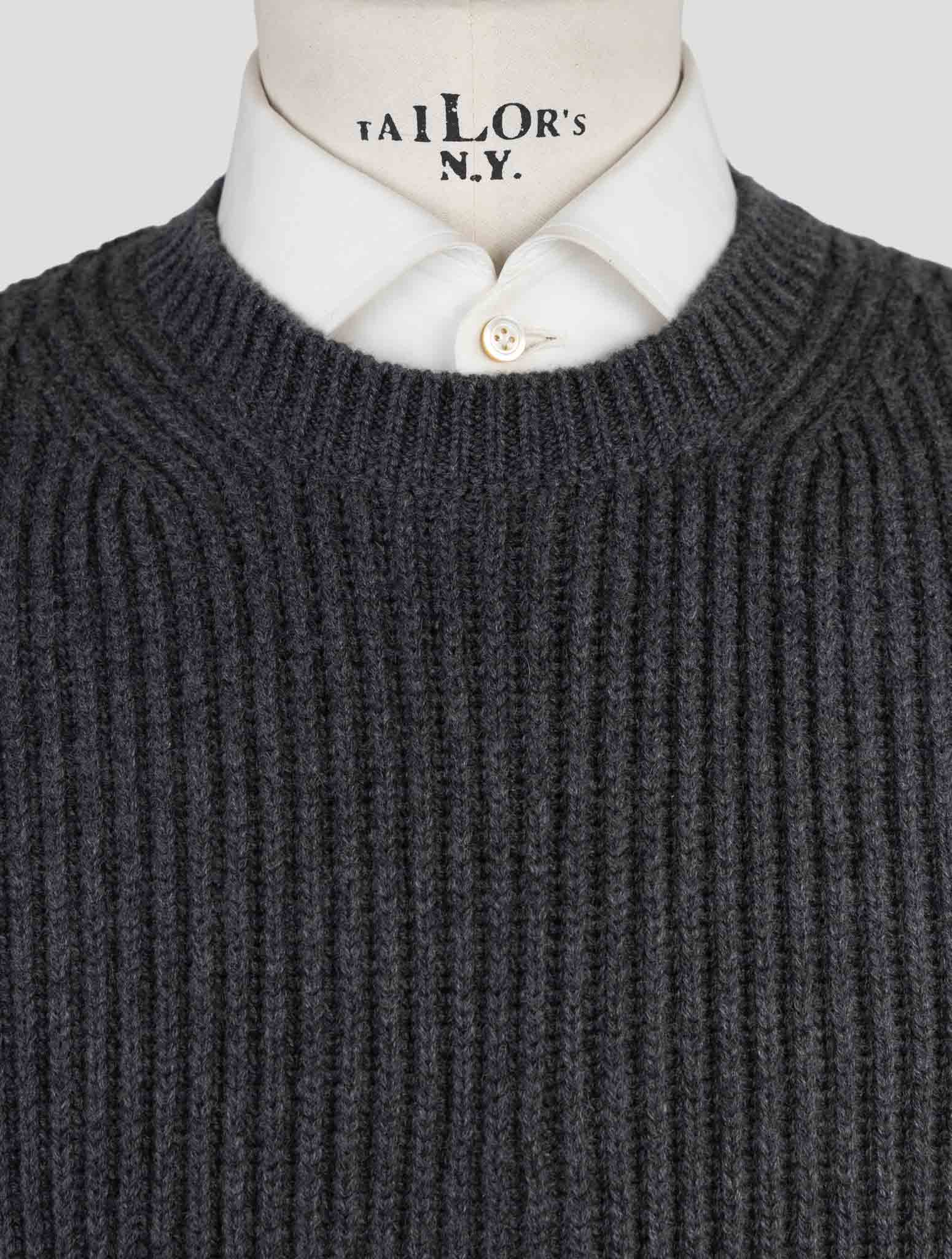 Kiton Gray Cashmere Sweater Crewneck