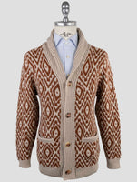 Kiton Brown Cashmere Sweater Cardigan