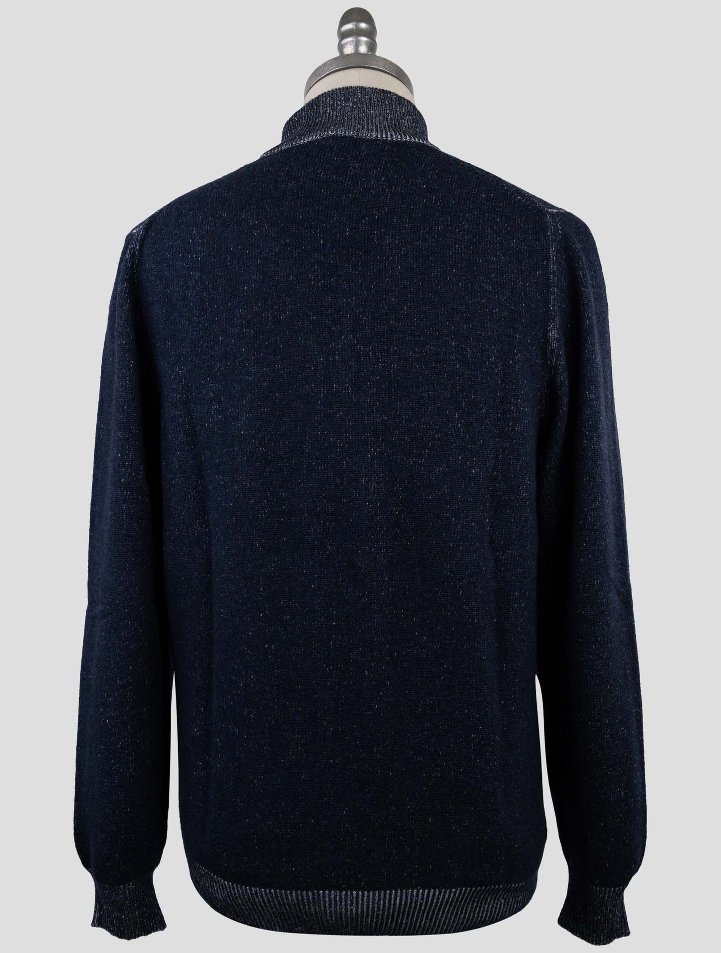 Kiton Blue Cashmere Sweater Full Zip