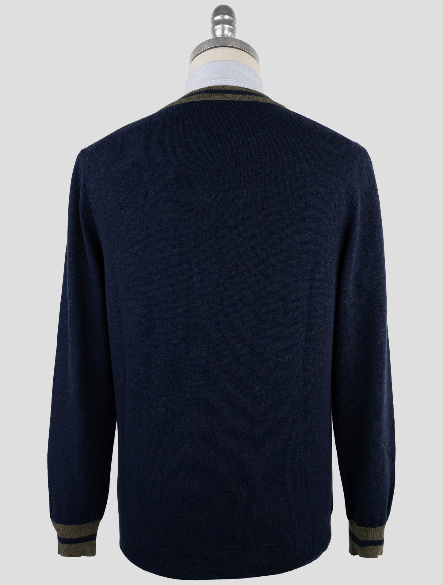 Kiton Blue Green Cashmere Sweater V-Neck