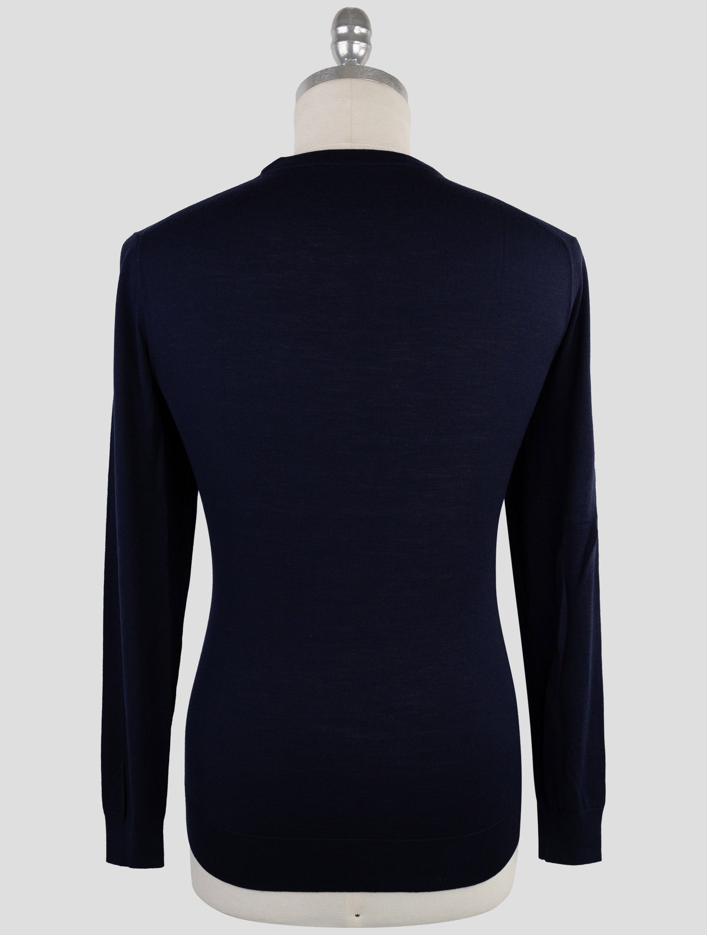 Kiton Blue Wool Sweater Crewneck
