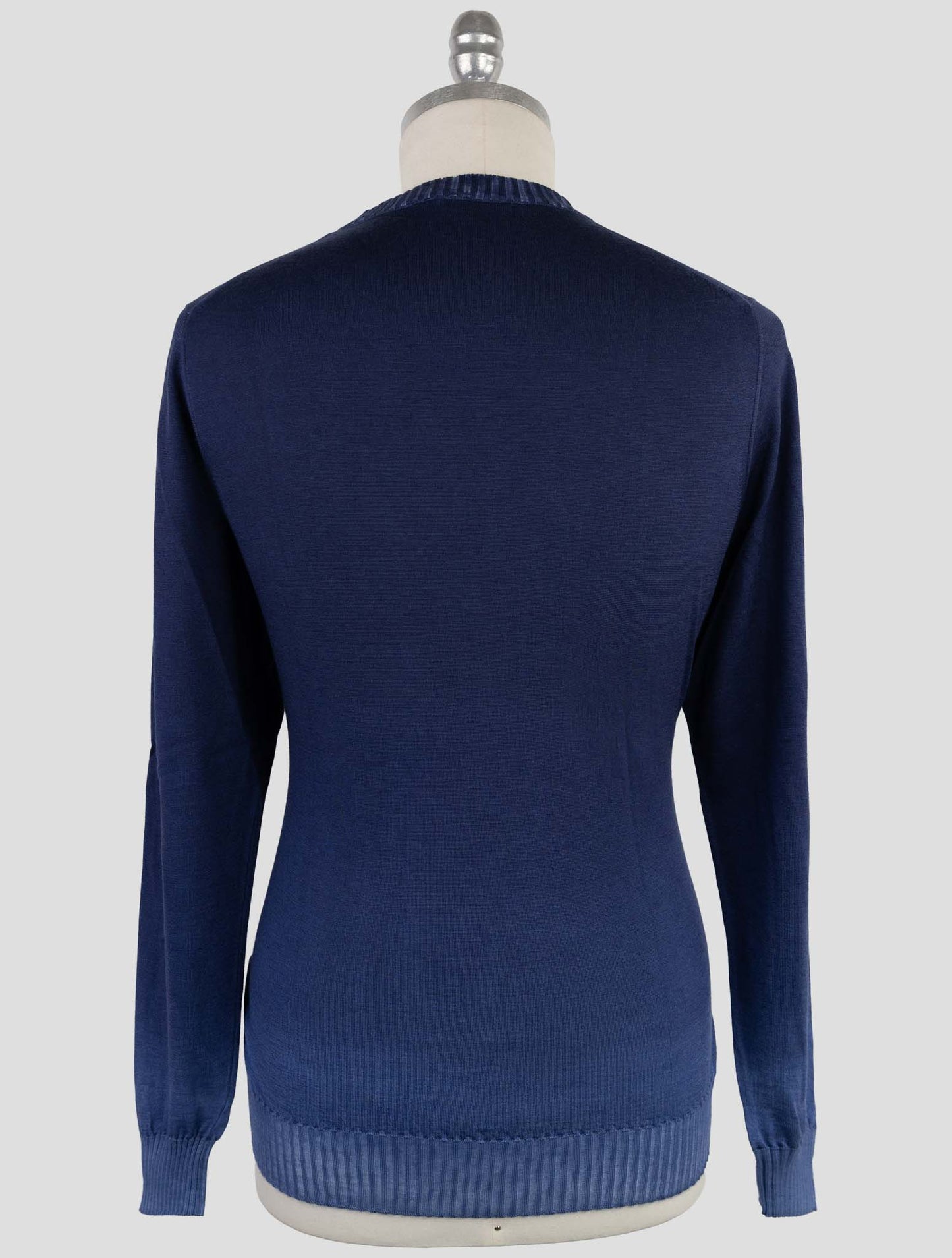 Kiton Blue Cashmere Silk Sweater Crewneck
