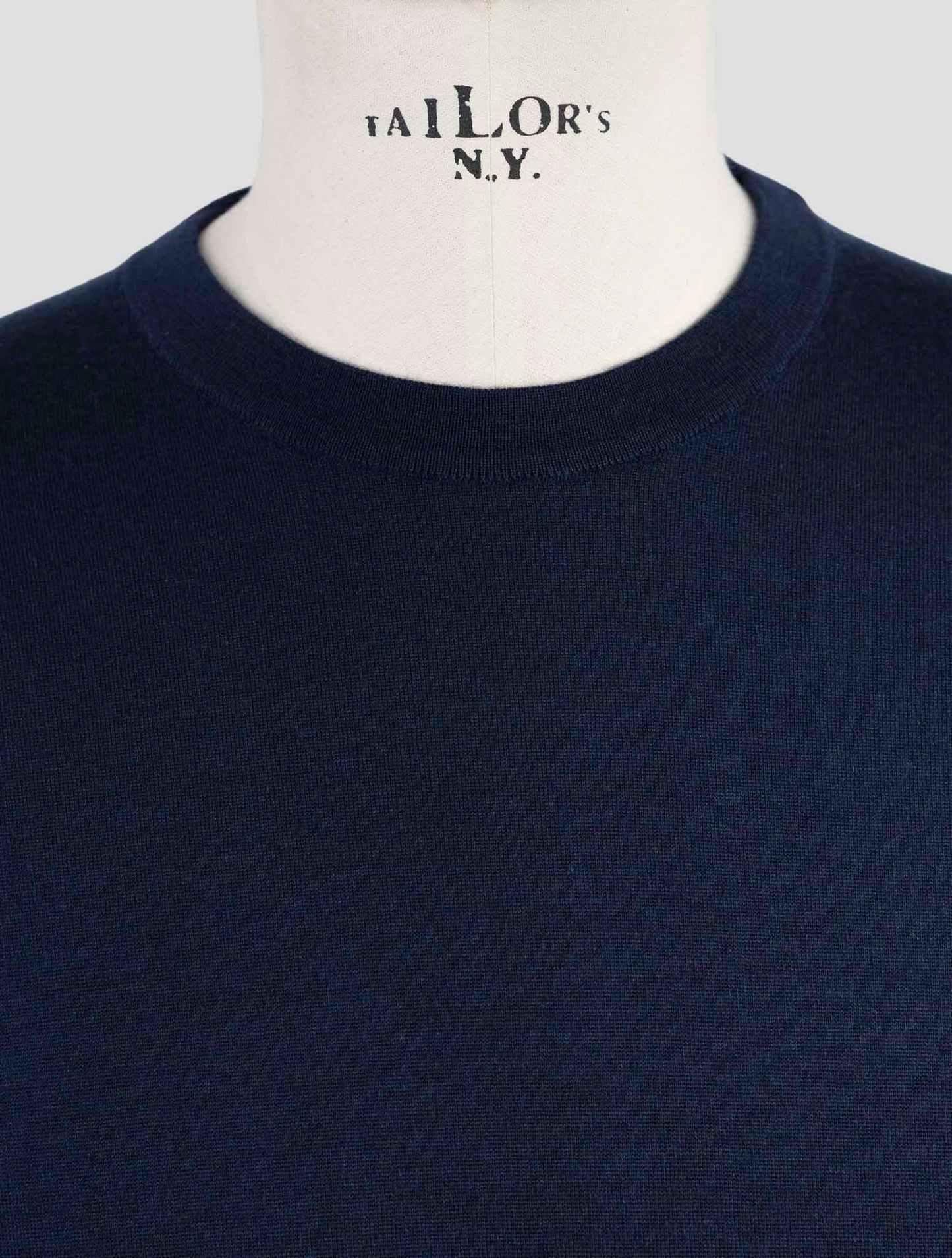Kiton Blue Cashmere Silk Sweater Crewneck