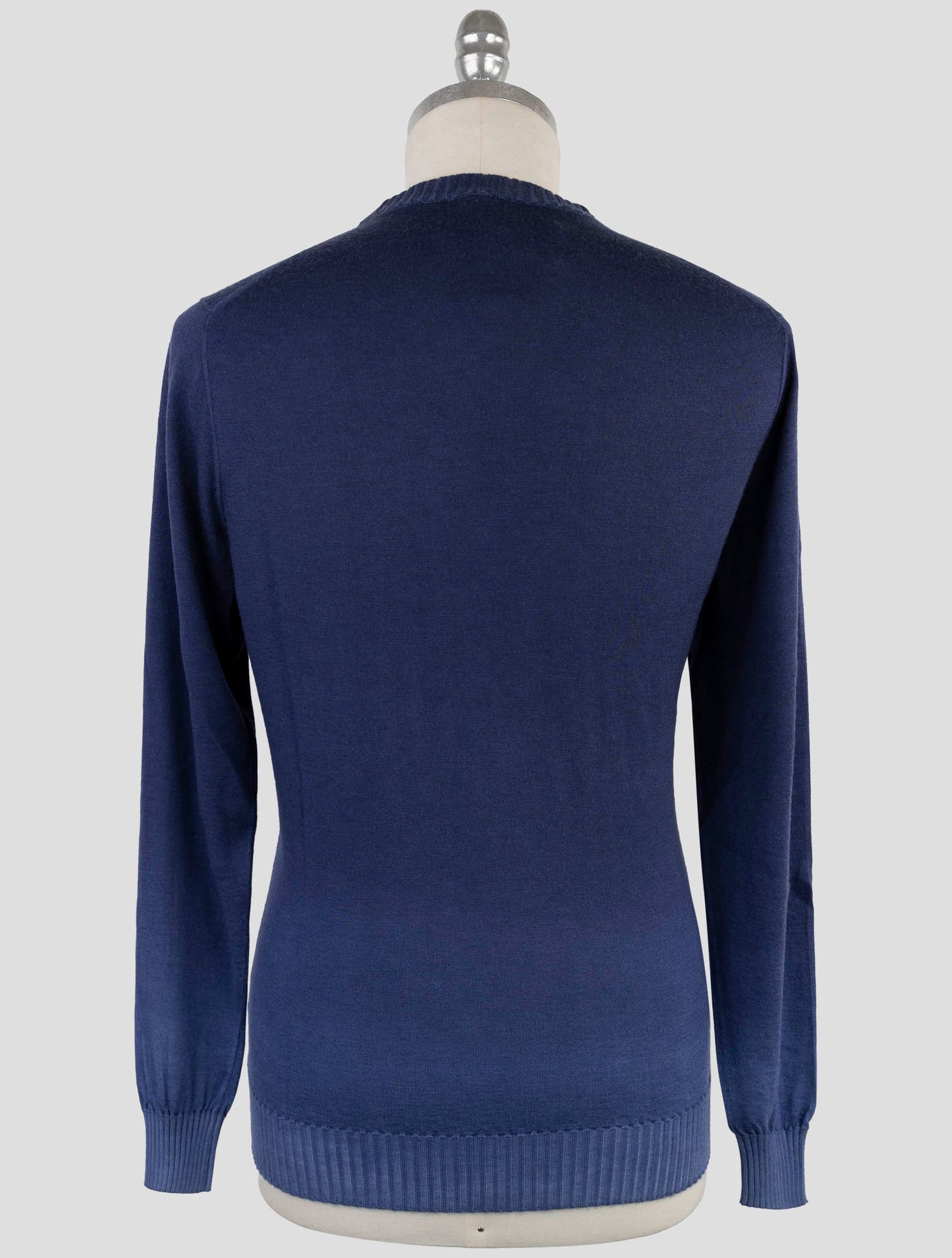Kiton Blue Cashmere Silk Sweater Crewneck