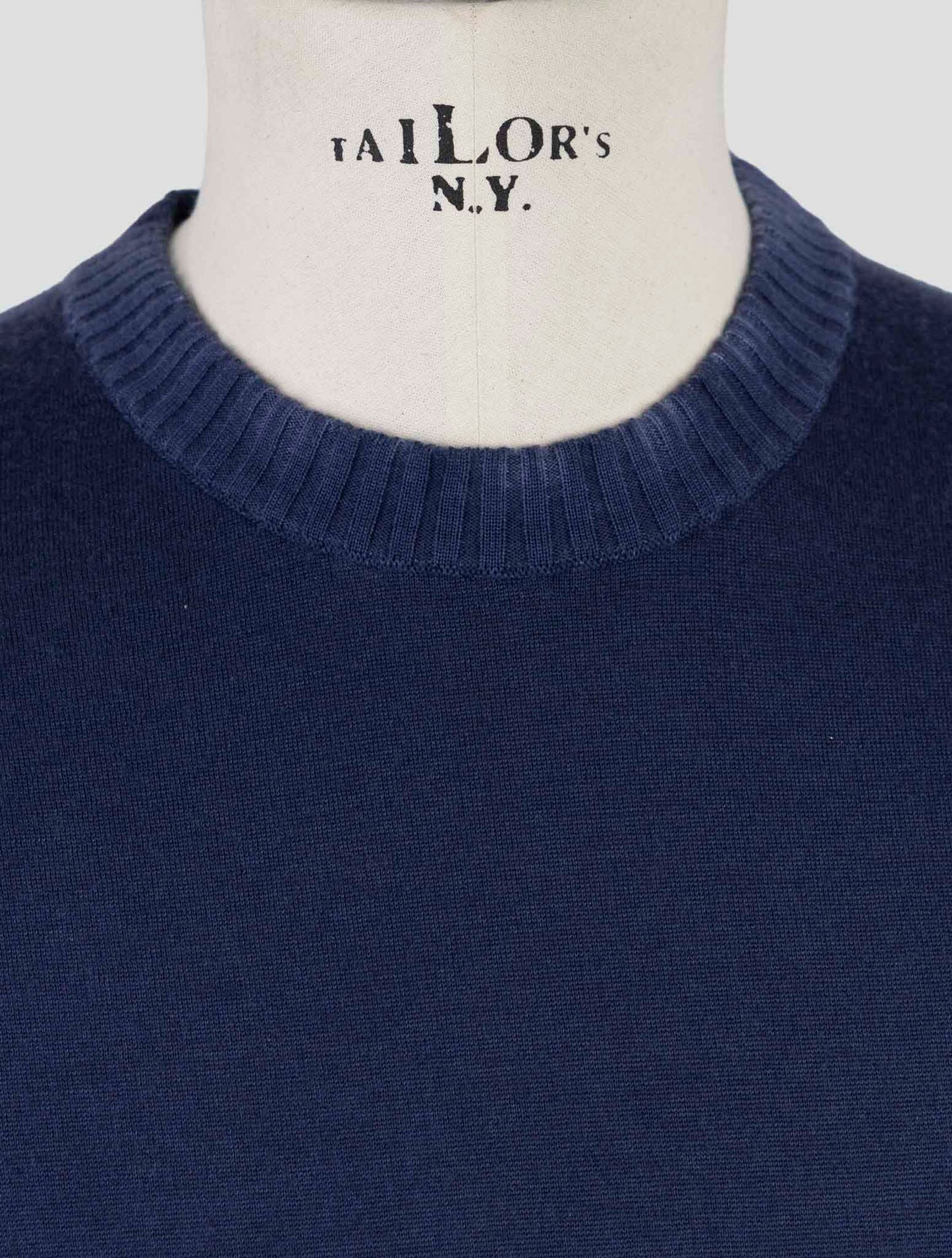 Kiton Blue Cashmere Silk Sweater Crewneck