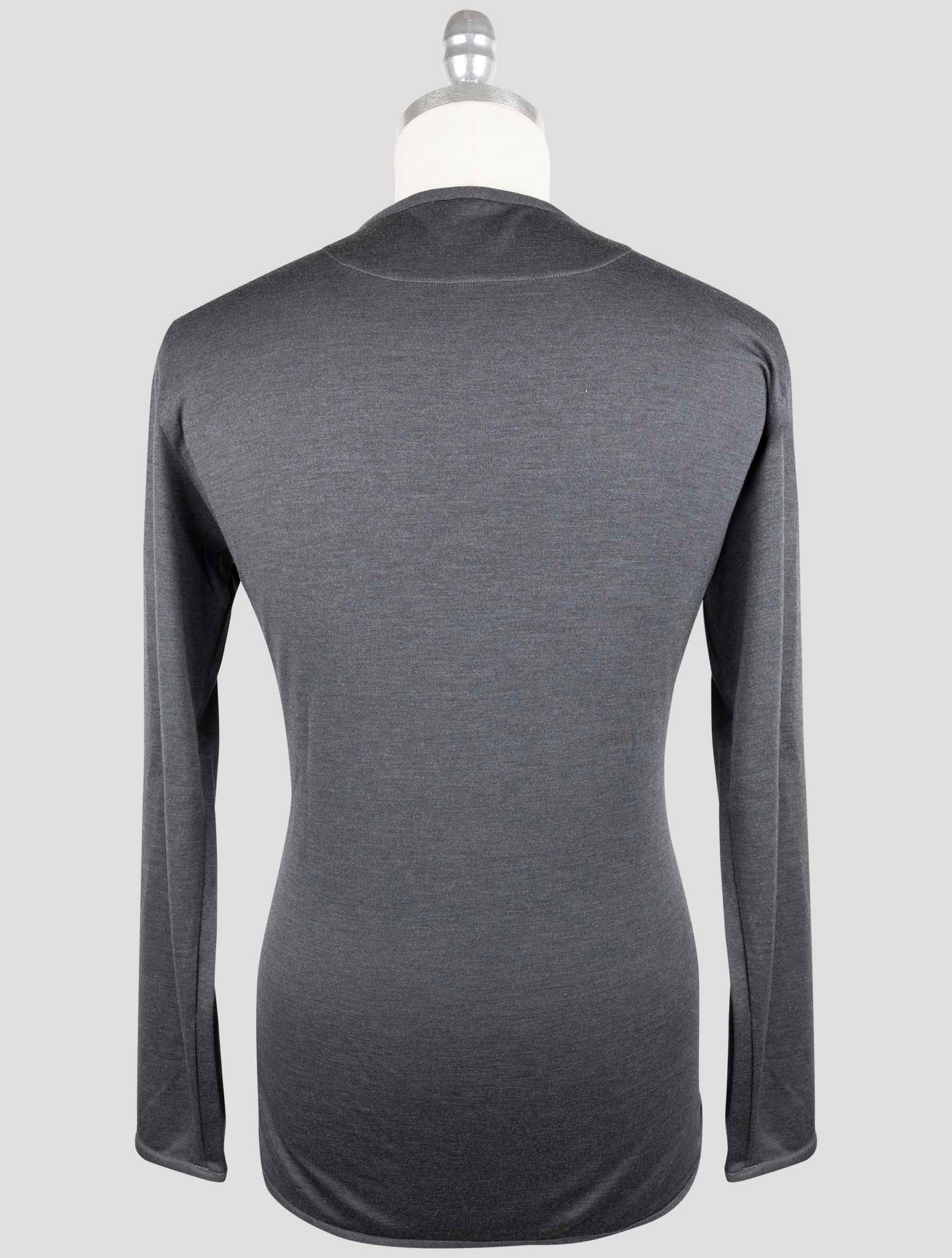 Kiton Dark Gray Cashmere Silk Sweater Crewneck
