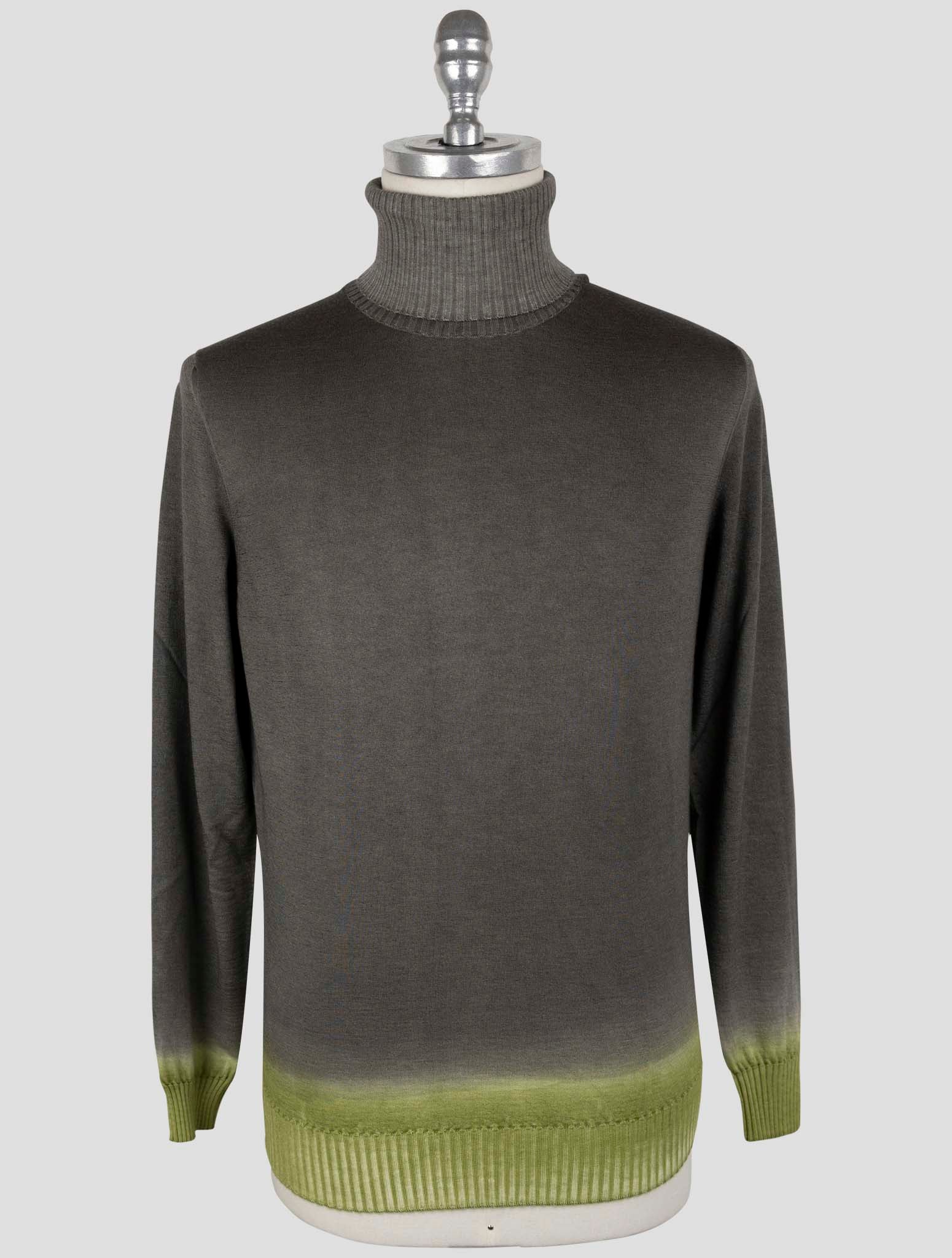 Kiton Gray Cashmere Silk Sweater Turtleneck