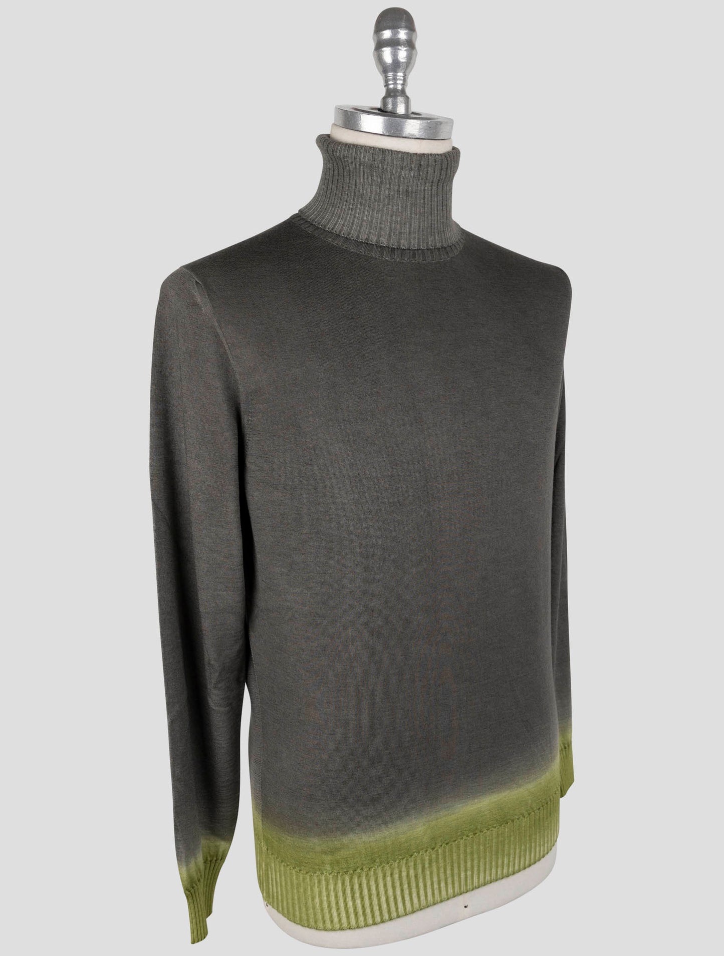Kiton Gray Cashmere Silk Sweater Turtleneck