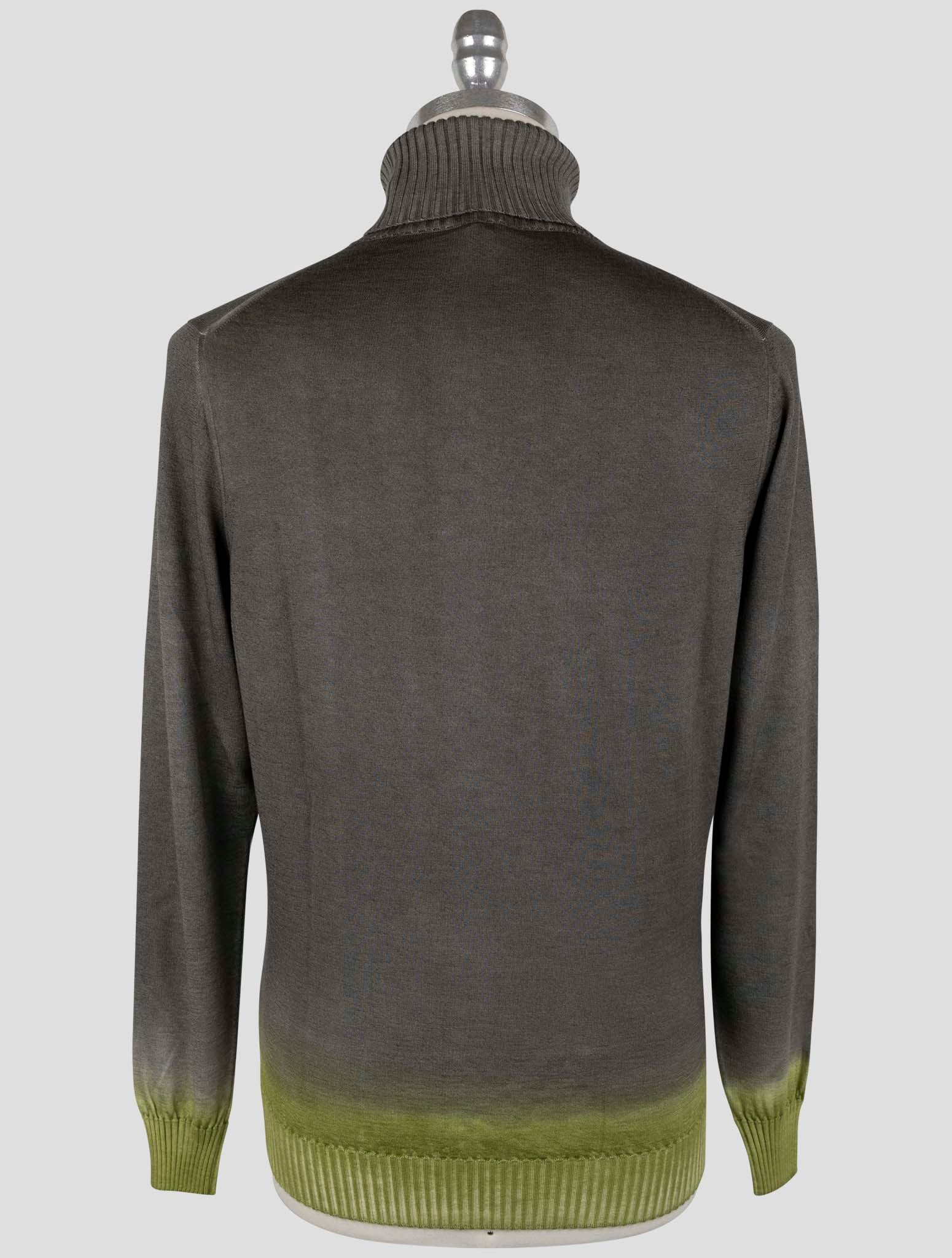 Kiton Gray Cashmere Silk Sweater Turtleneck