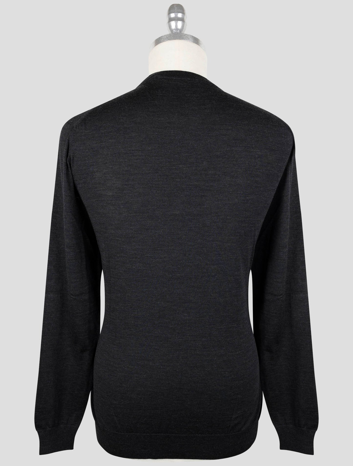 Kiton Dark Gray Wool 14 Micron Sweater Crewneck