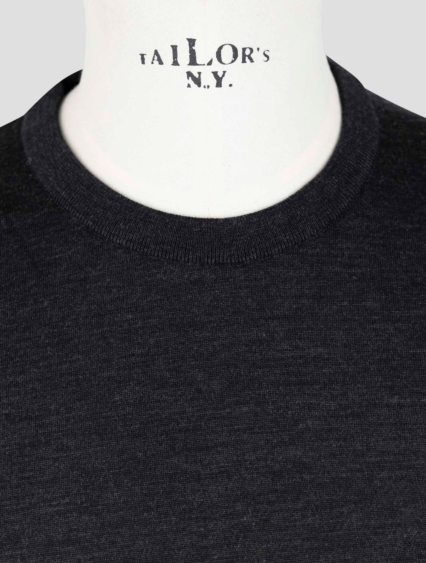 Kiton Dark Gray Wool 14 Micron Sweater Crewneck