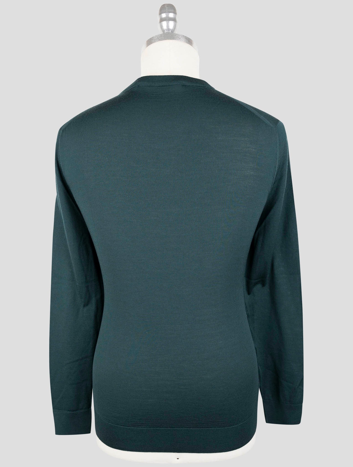 Kiton Green Wool 14 Micron Sweater Crewneck