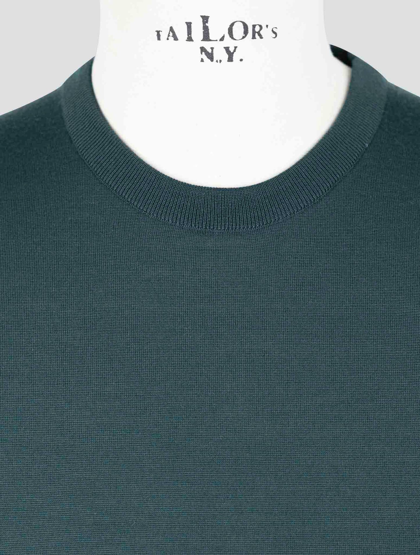 Kiton Green Wool 14 Micron Sweater Crewneck