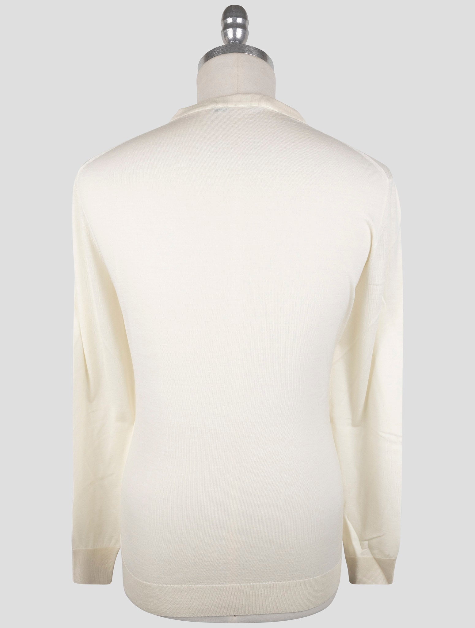 Kiton Beige Wool 14 Micron Sweater Crewneck