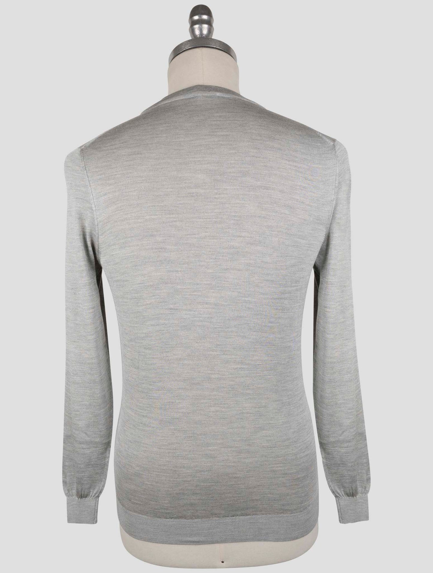 Kiton Gray Silk Sweater Crewneck