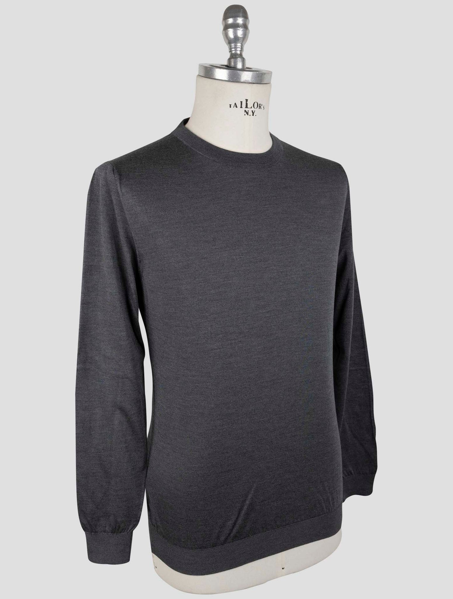 Kiton Dark Gray Cashmere Sweater Crewneck