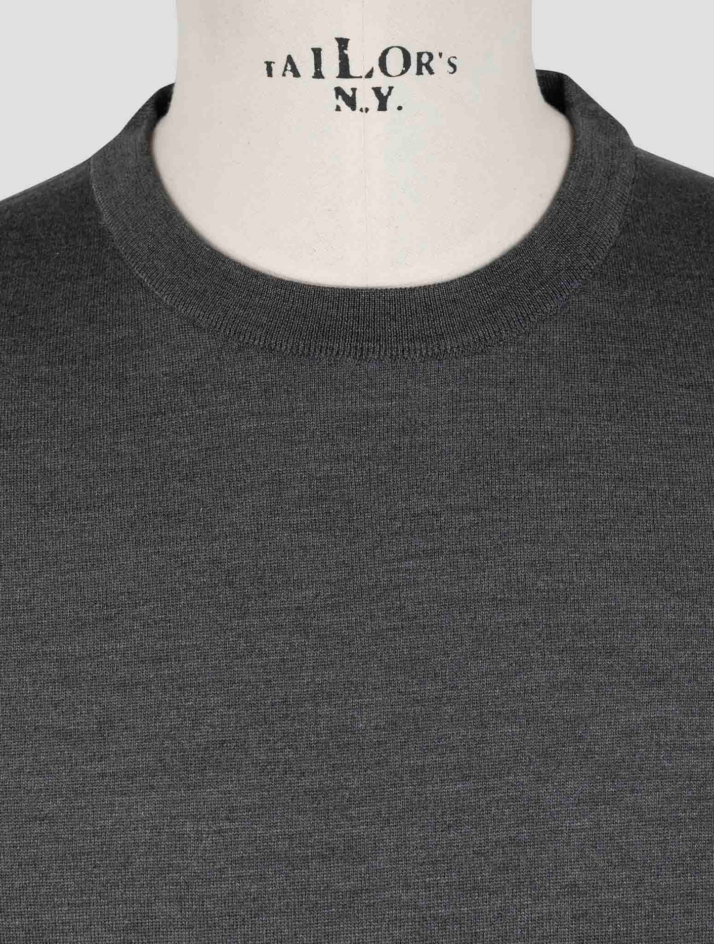 Kiton Dark Gray Cashmere Sweater Crewneck