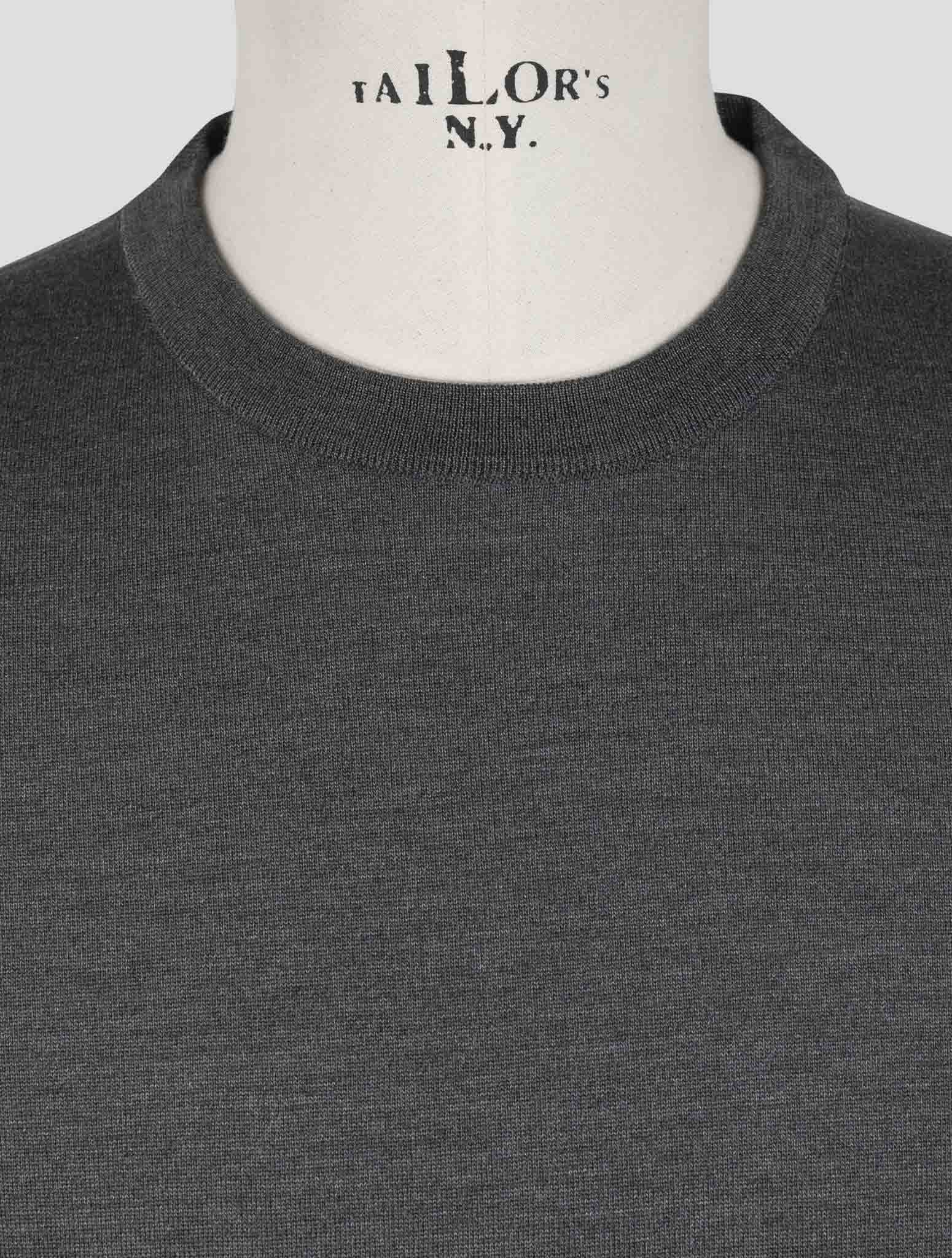 Kiton Dark Gray Cashmere Sweater Crewneck