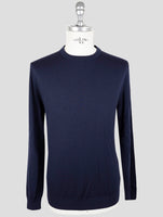 Kiton Blue Wool Sweater Crewneck