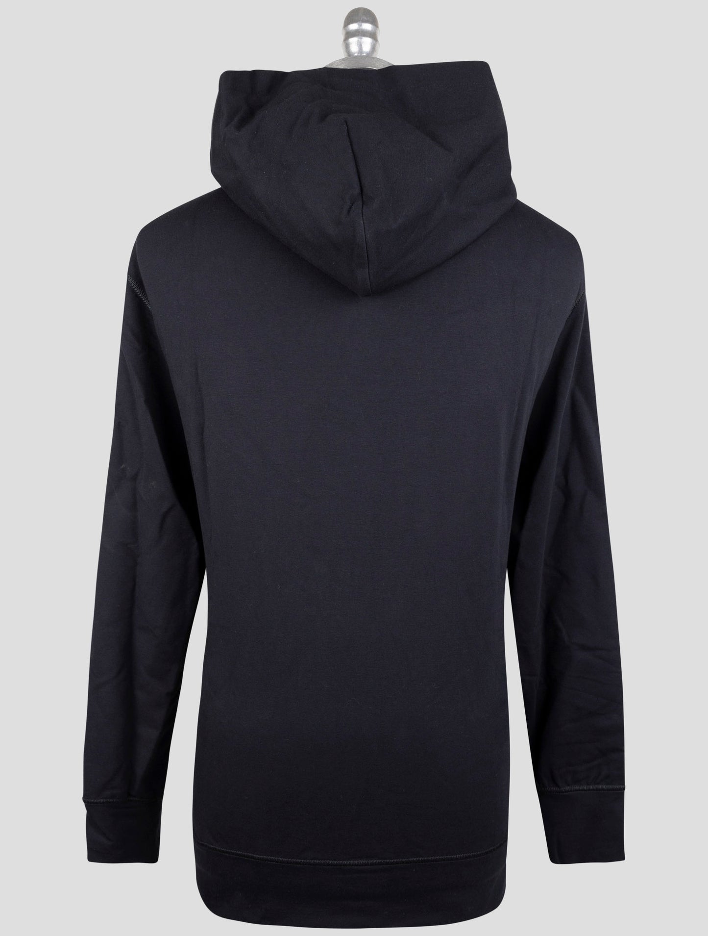 Kiton Black Cotton Ea Sweater Hoodie