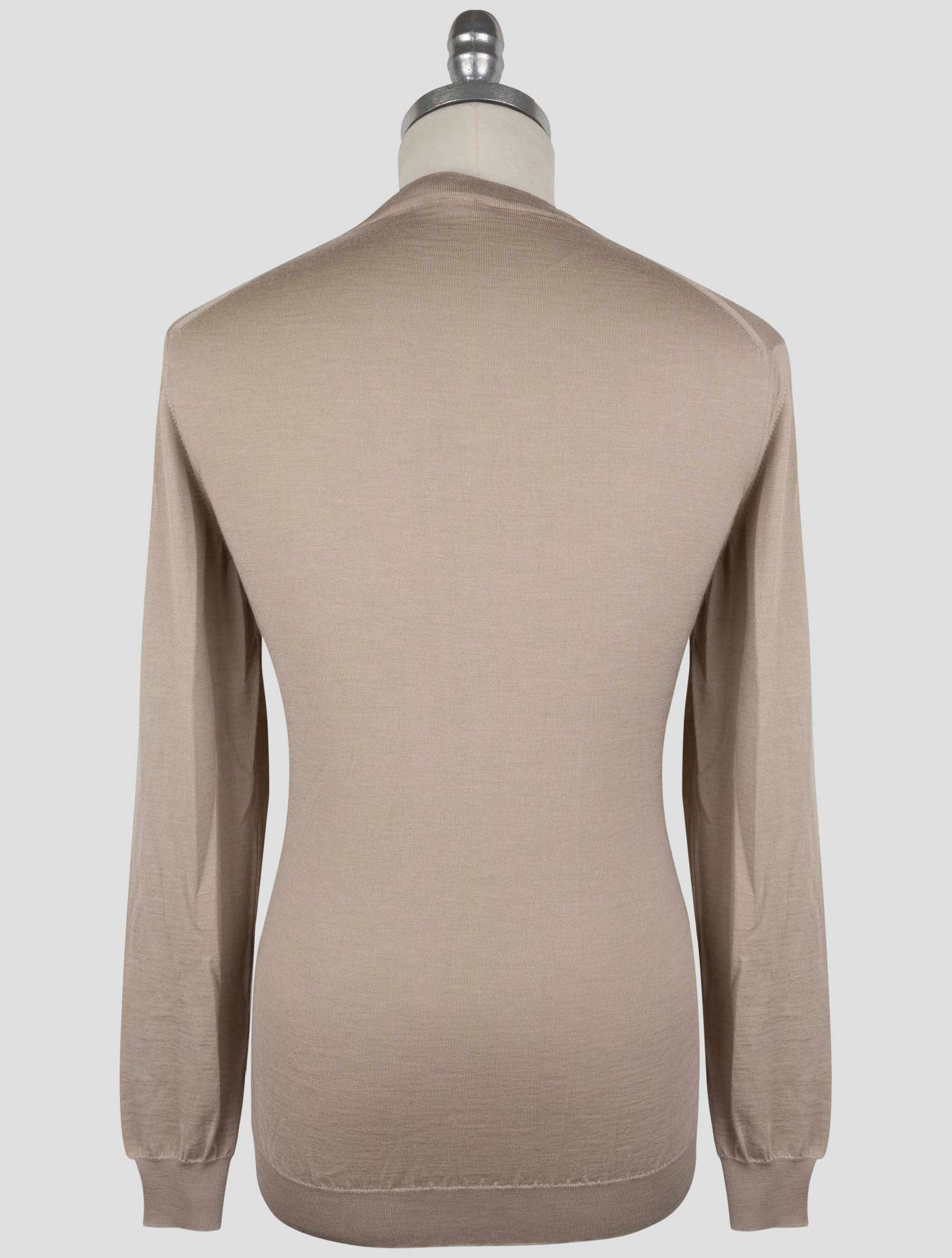 Kiton Brown Cashmere Silk Sweater Crewneck