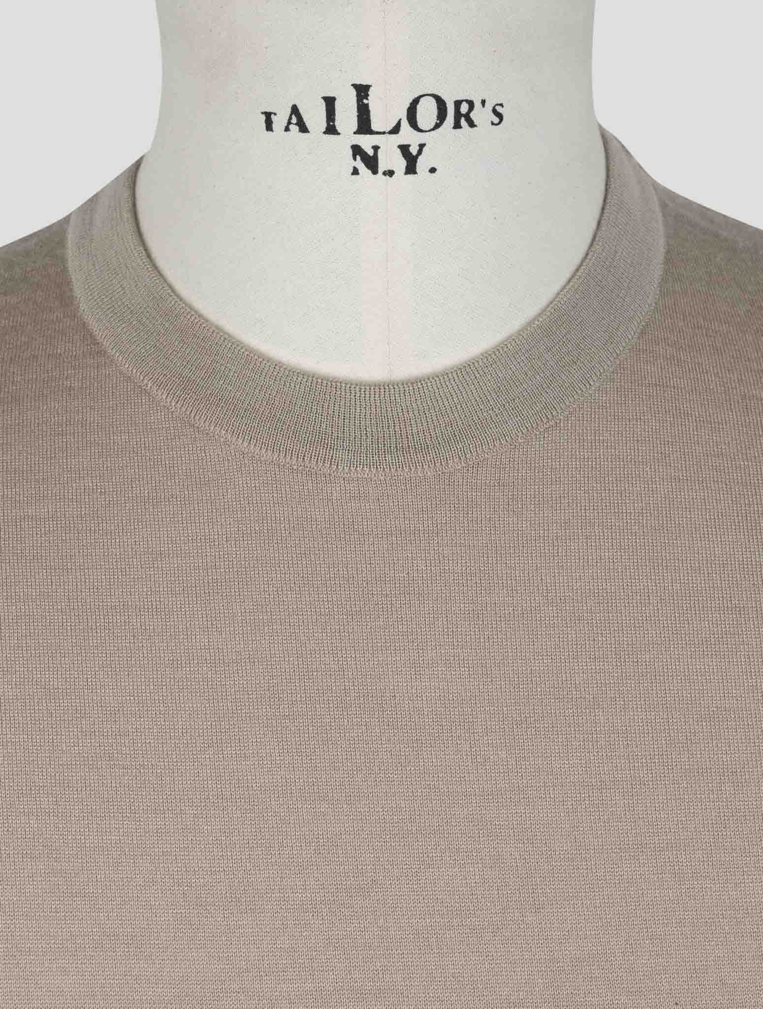 Kiton Brown Cashmere Silk Sweater Crewneck