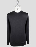 Kiton Black Wool 14 Micron Sweater Crewneck