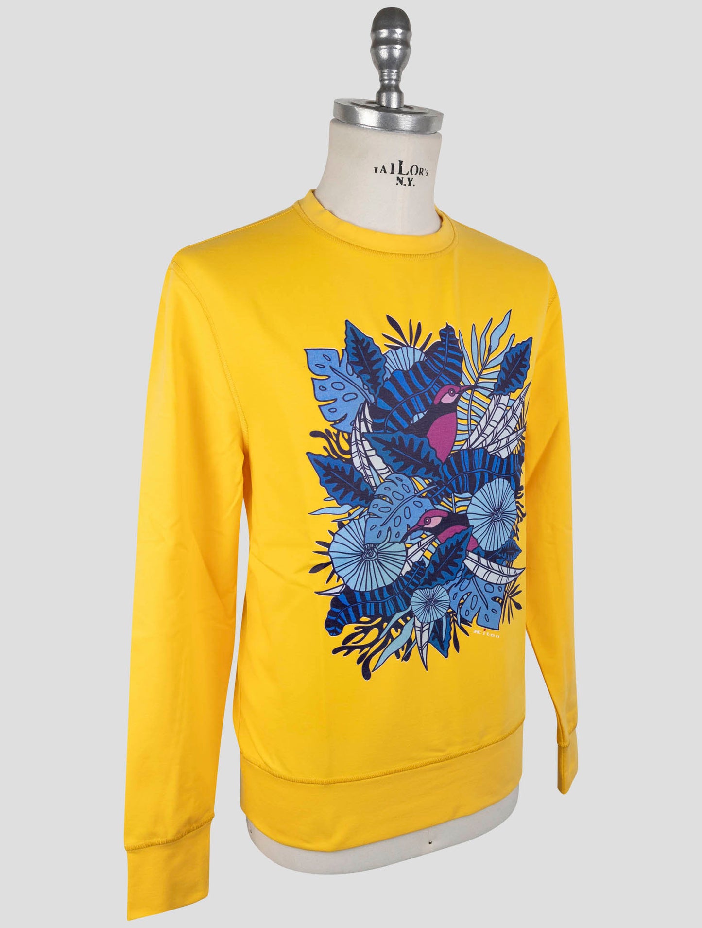 Kiton Yellow Cotton Ea Sweater Crewneck