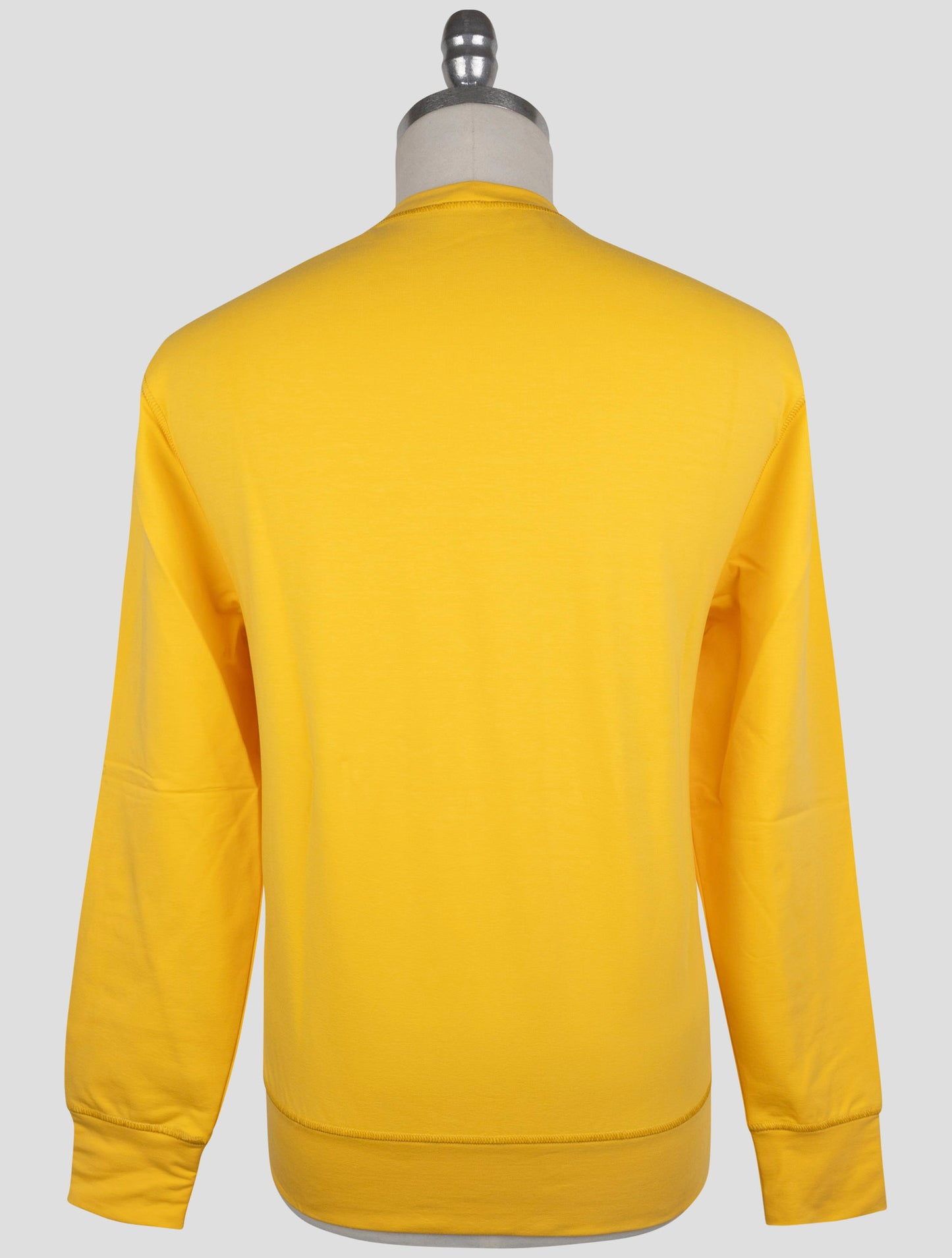 Kiton Yellow Cotton Ea Sweater Crewneck
