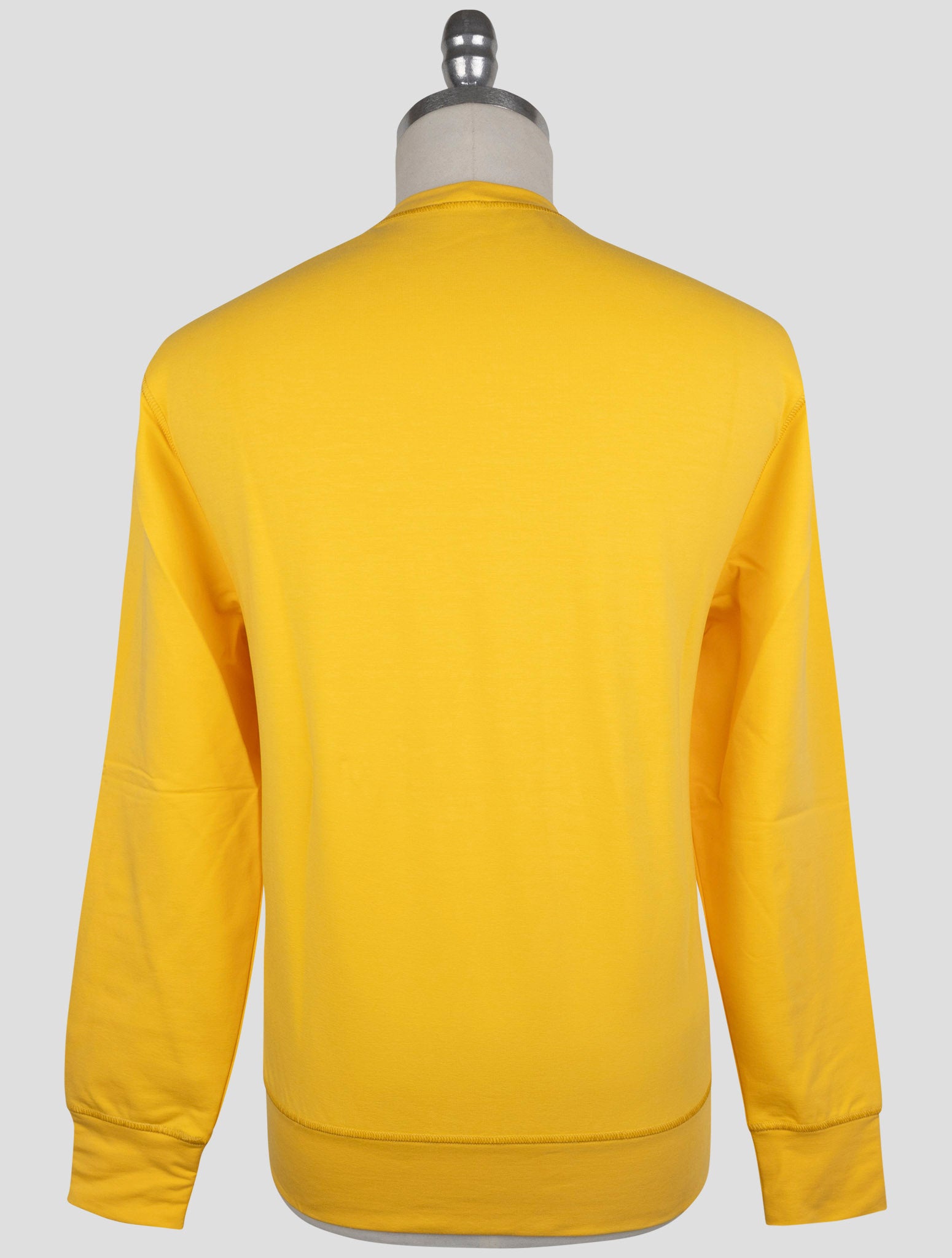 Kiton Yellow Cotton Ea Sweater Crewneck