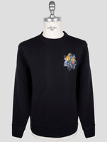 Kiton Black Cotton Ea Sweater Crewneck