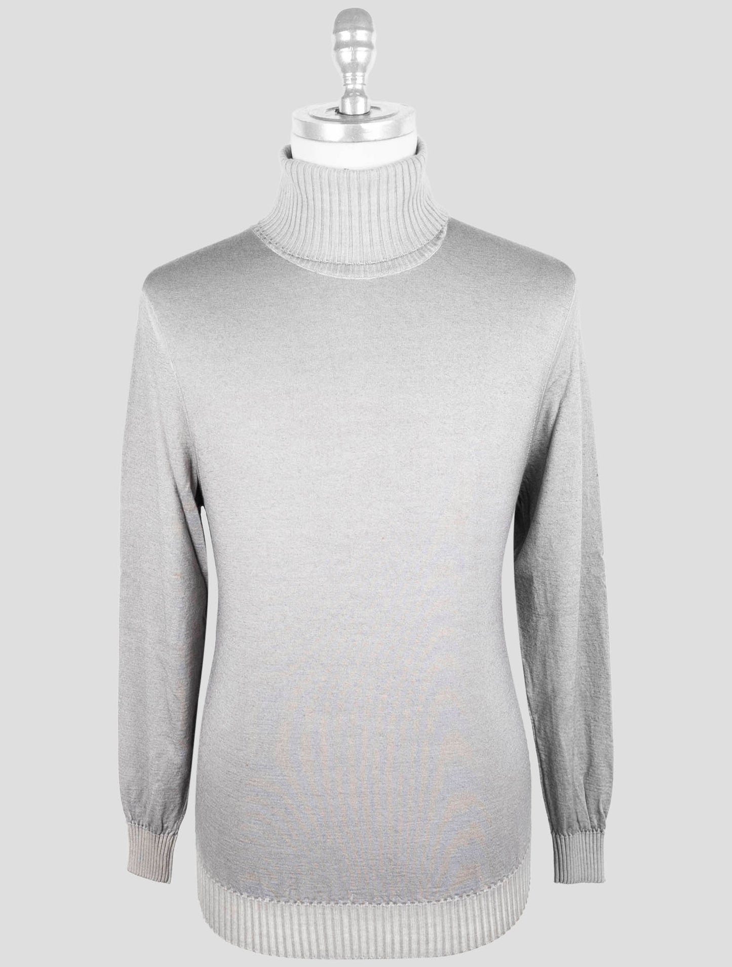 Kiton Gray Cashmere Silk  Sweater Turtleneck