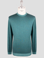 Kiton Green Cashmere Silk Sweater Crewneck