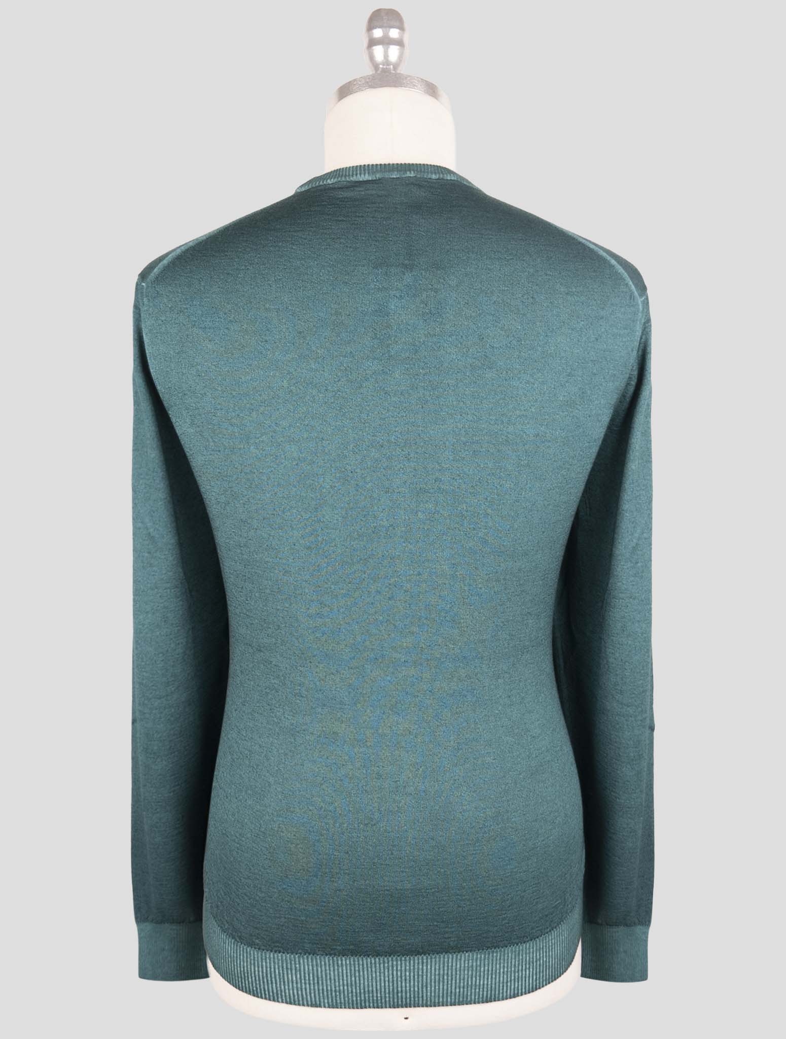 Kiton Green Cashmere Silk Sweater Crewneck