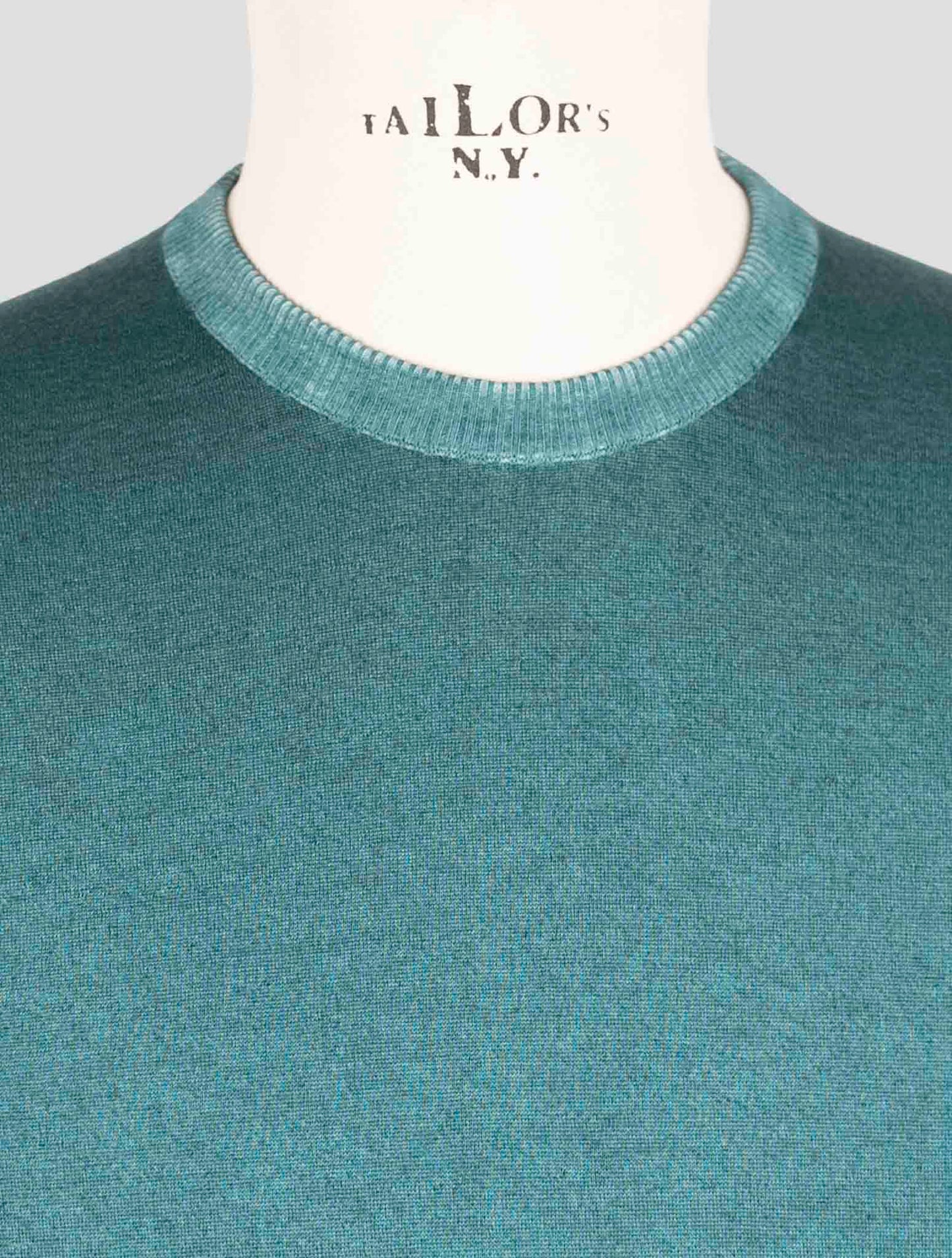 Kiton Green Cashmere Silk Sweater Crewneck