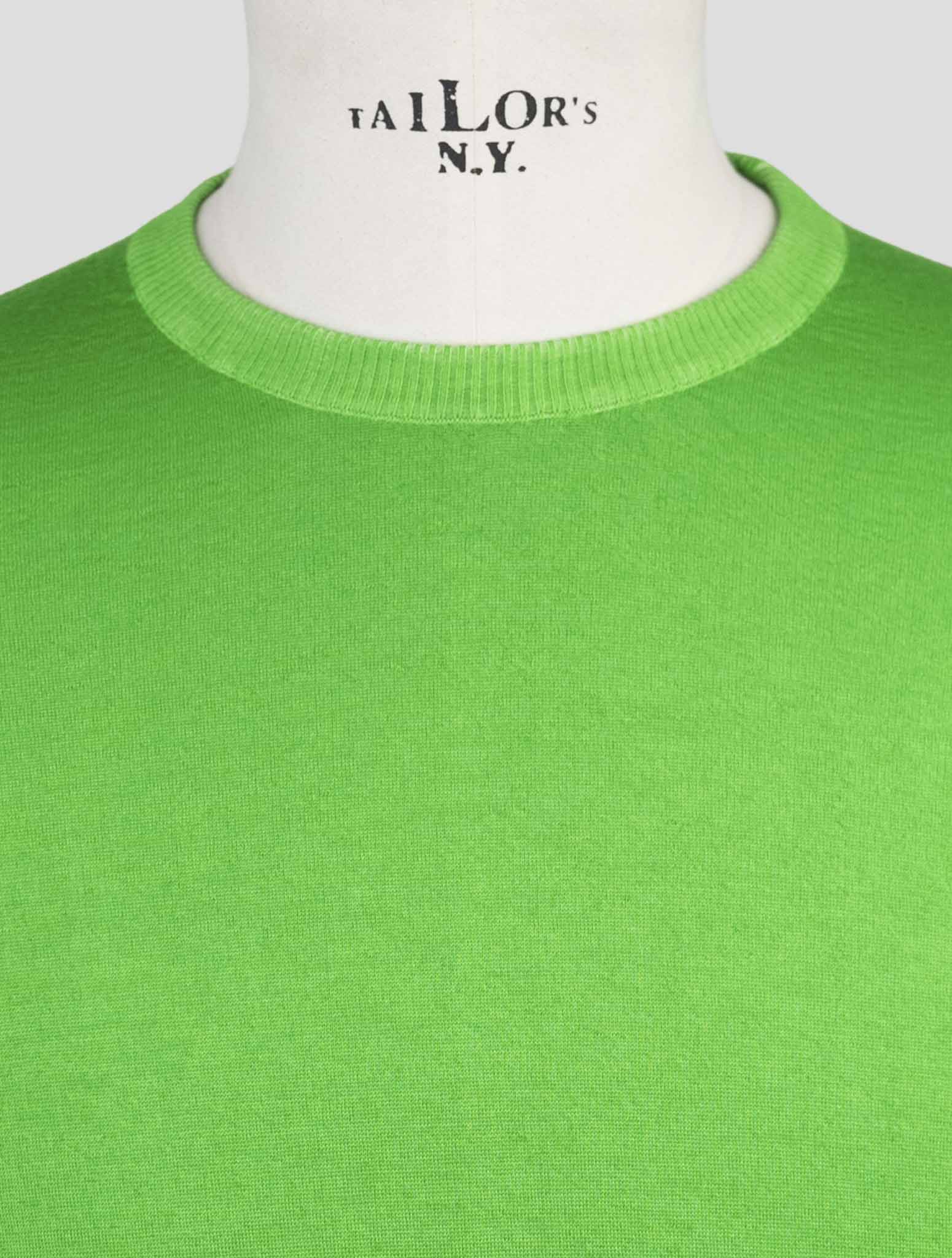 Kiton Green Cashmere Silk Sweater Crewneck