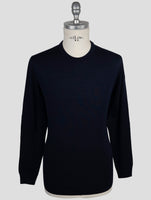 Kiton Blue Wool 14 Micron Sweater Crewneck