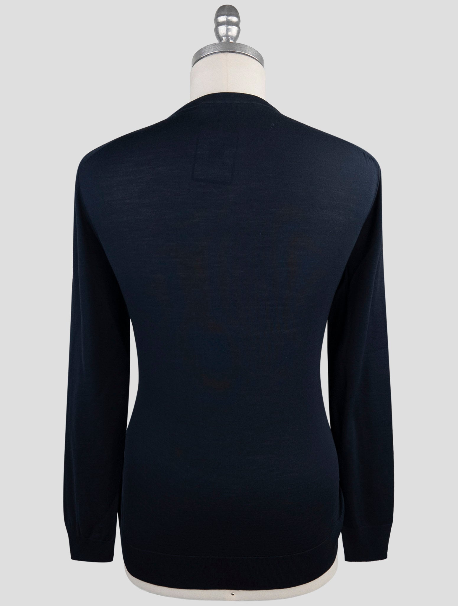 Kiton Blue Wool 14 Micron Sweater Crewneck