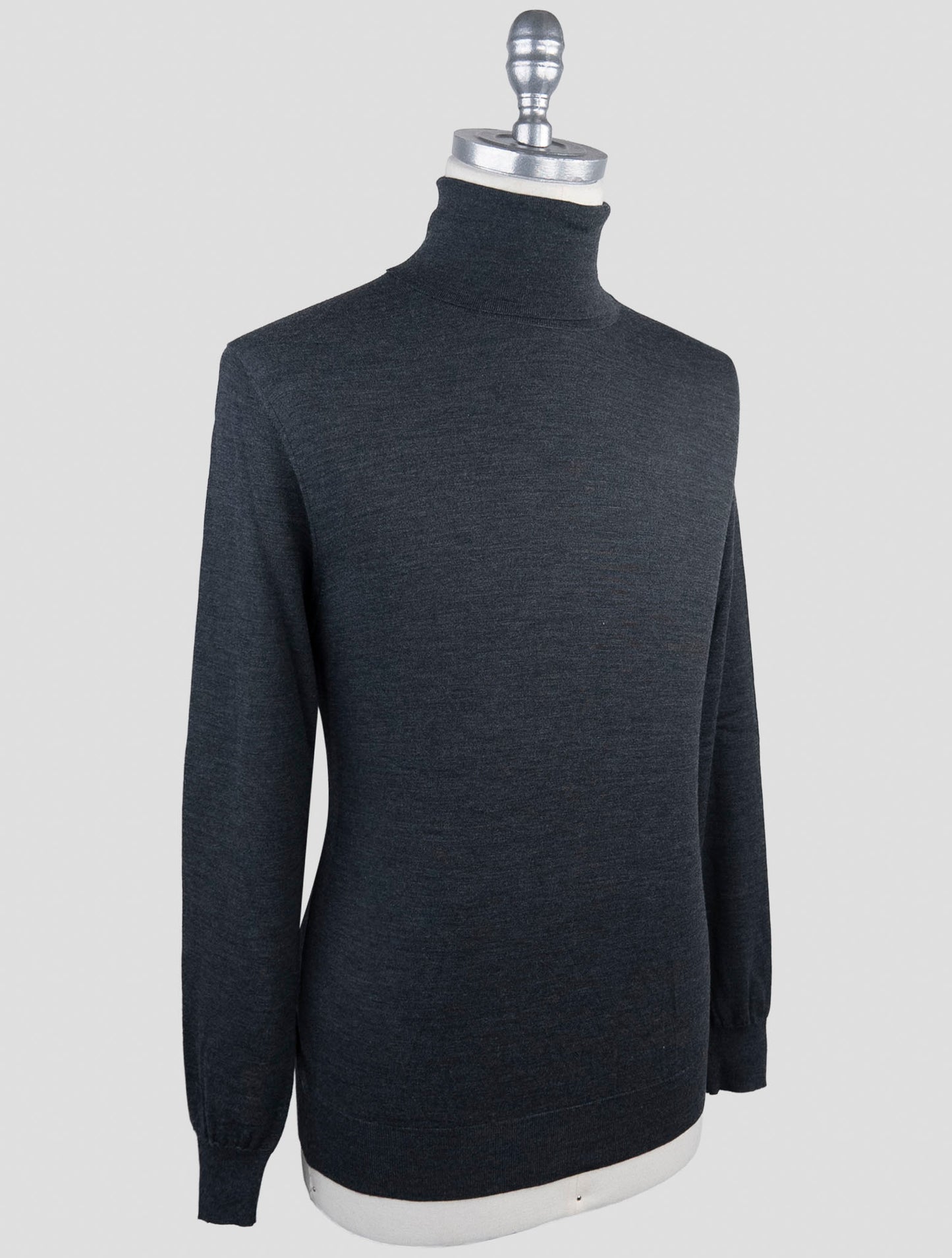 Kiton Gray Wool Sweater Turtleneck