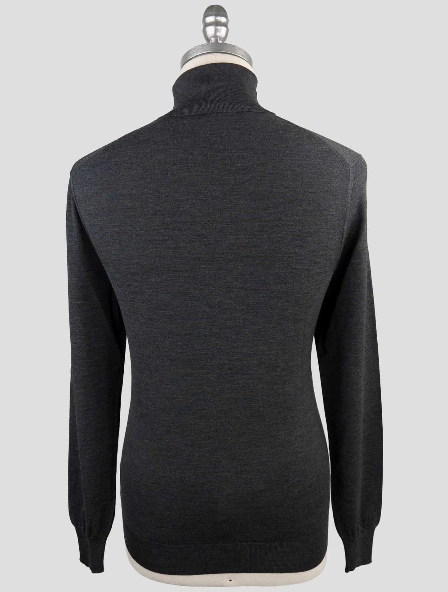 Kiton Gray Wool Sweater Turtleneck