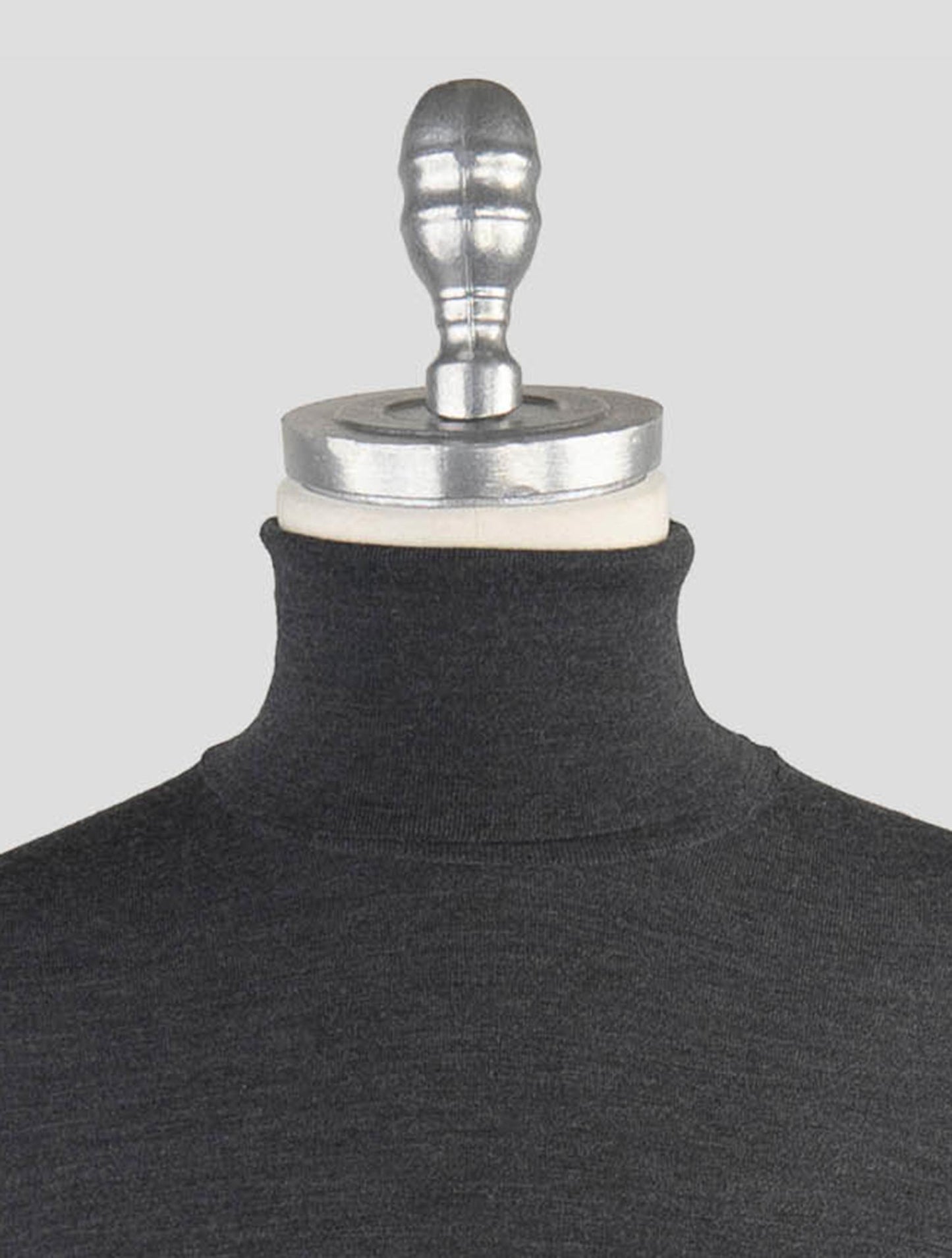 Kiton Gray Wool Sweater Turtleneck