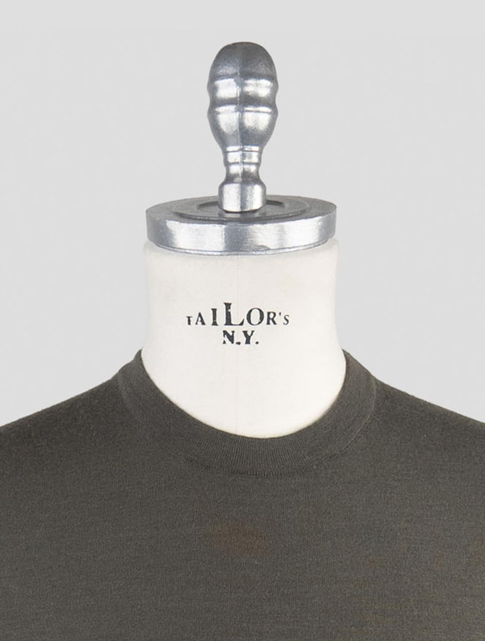 Kiton Green Cashmere Silk Sweater Crewneck