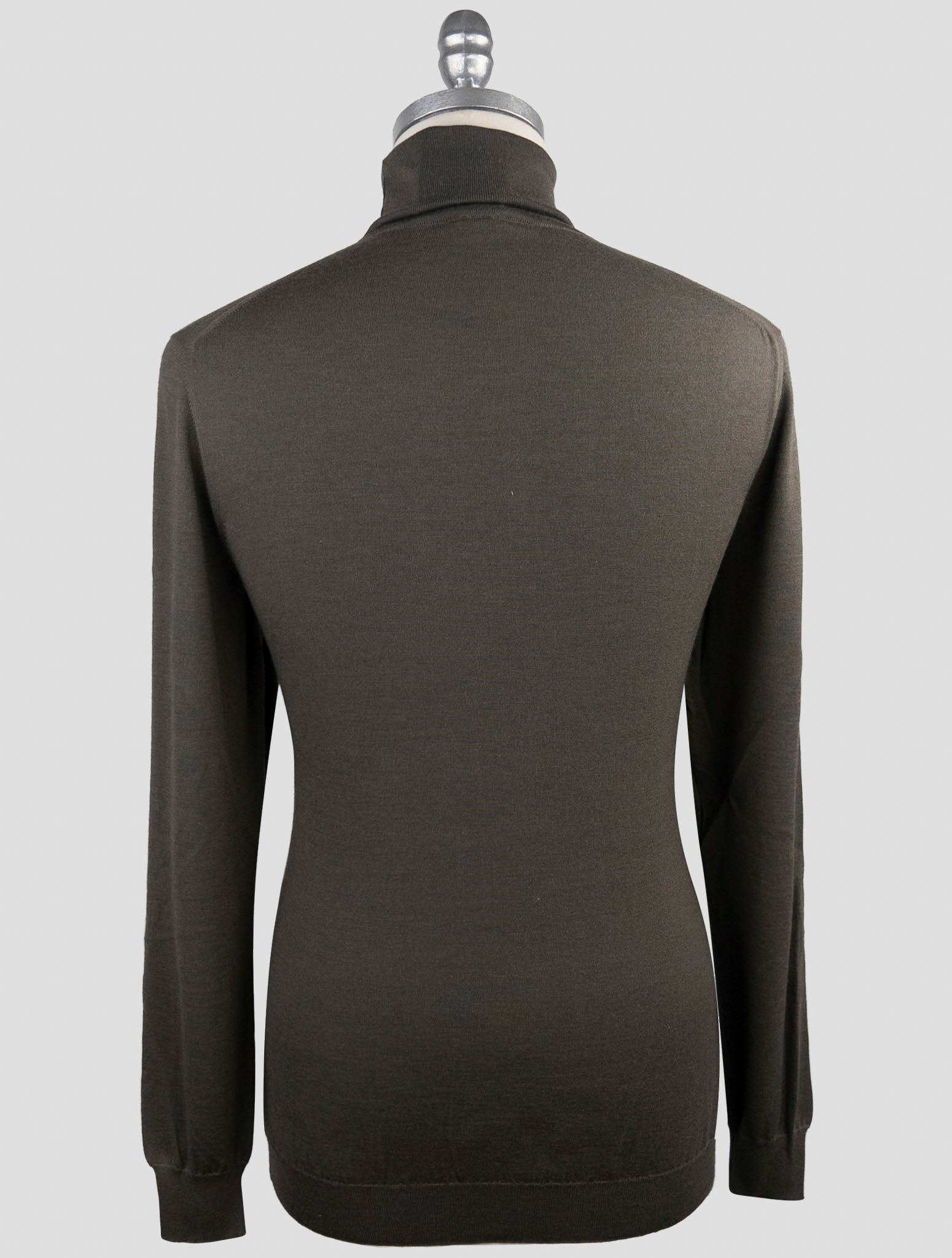 Kiton Green Cashmere Silk Sweater Turtleneck